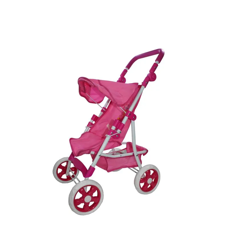 Carrinho Luxo Premium Shine Princess Para Boneca Rosa Escuro