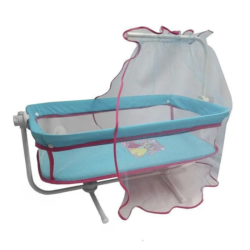 Berço Balanço Shine Princess Boneca Reborn - Azul Claro