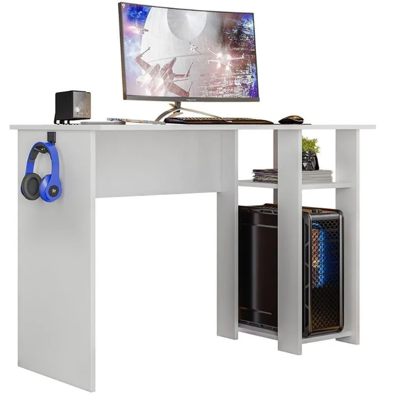 Mesa Gamer Slim Branco Plla