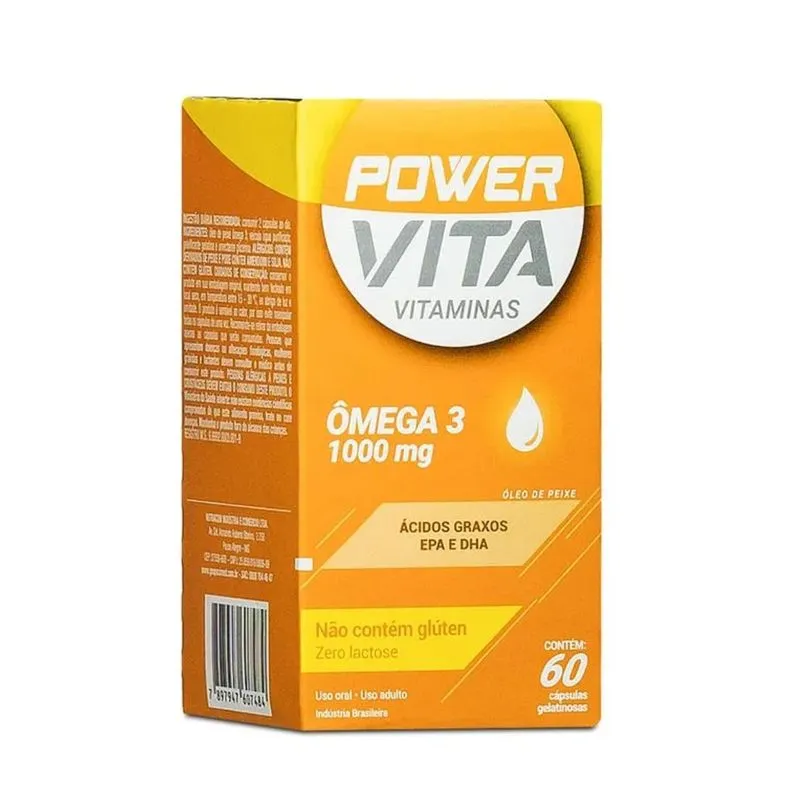Power Vita Ômega 3 1000mg Com 60 Cápsulas
