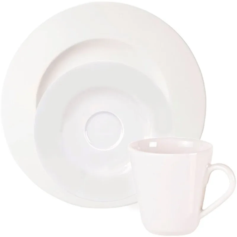 Kit Jogo Café Lanche 24peças 12 Pessoas Aba Larga Tramontina