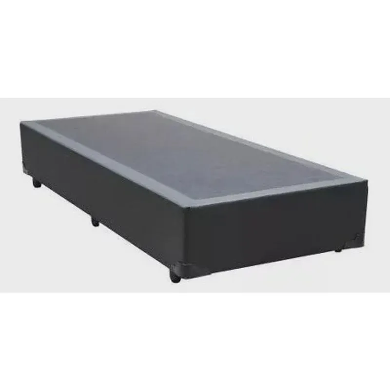Base Cama Box Solteiro Corino Preto 40x88x188