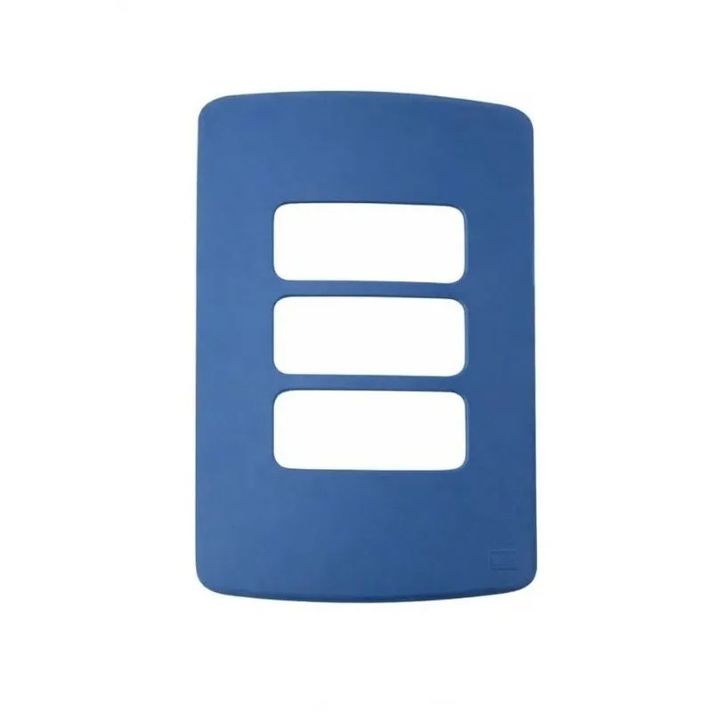 Placa de Interruptor Composé WEG 3 Posições Design Moderno Azul WEG 4X2 Placa de Interruptor Composé WEG 3 Posições Design Moderno Azul WEG