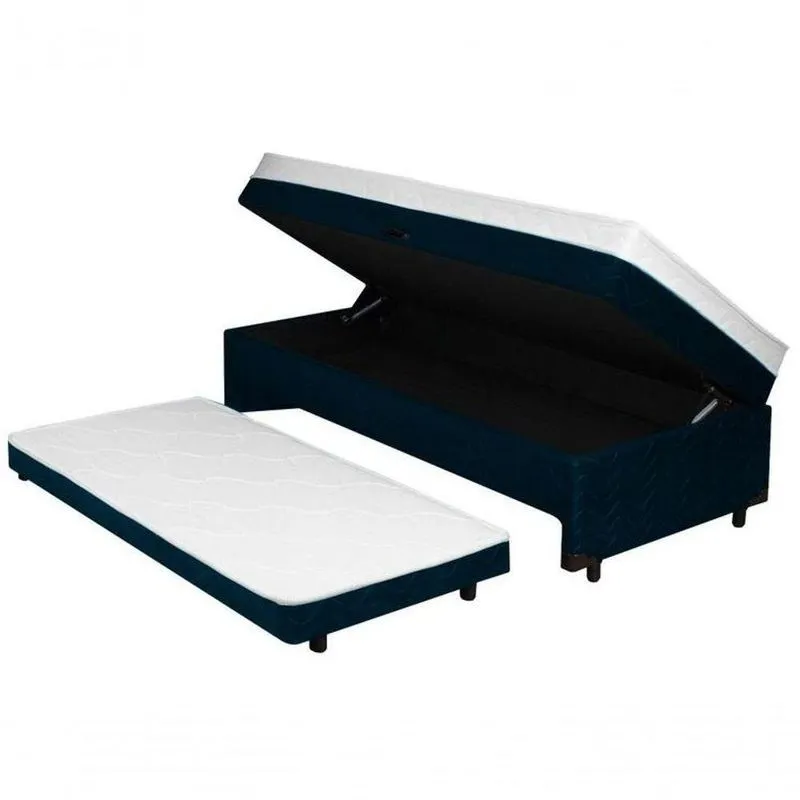 Cama Superior Cama Auxiliar Baú Solteiro Bibox Madeira Amadeirado Galeria Da Camas