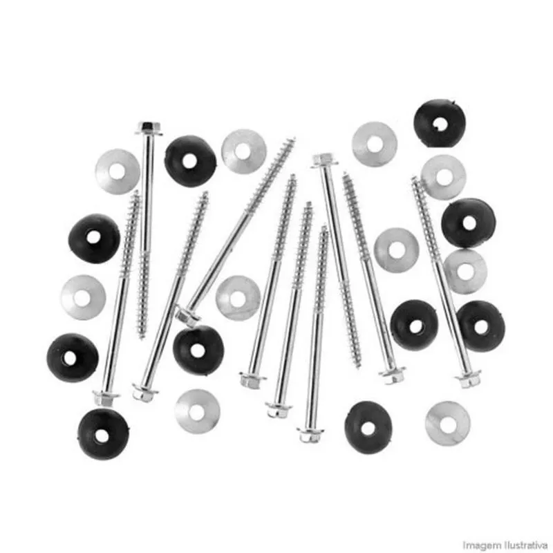 Kit Parafuso Telha 5/16x130 10 Peças Com 2 Arruelas - 6004 - Urgenfix Ux