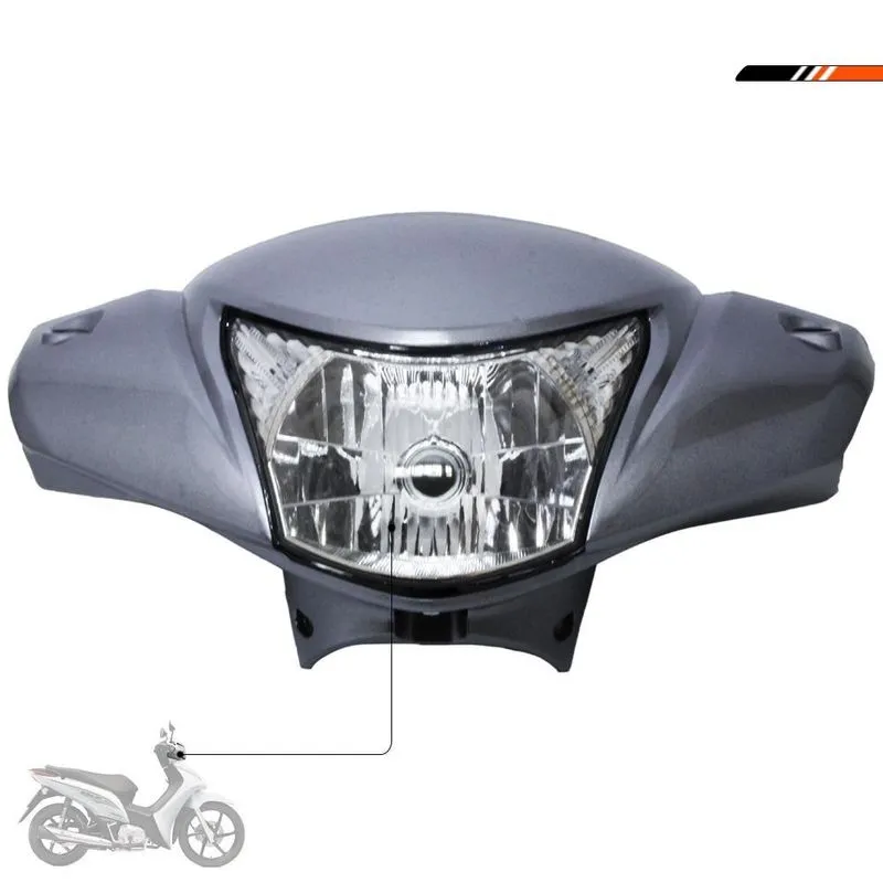 Carenagem Com Farol Biz 125 2015 Freio Lona Prata Metalico
