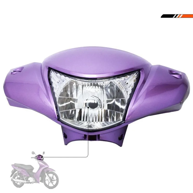 Carenagem Com Farol Biz 100 2012 A 2013 Freio Lona Rosa
