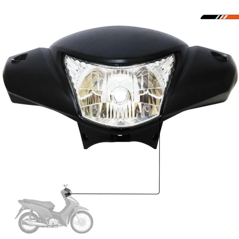 Carenagem Com Farol Biz 100 11 A 2015 Freio Lona Preto Fosco