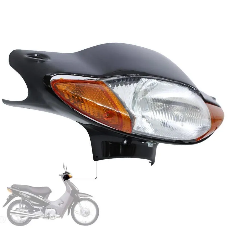 Carenagem Com Farol+pisca Biz 100 2000 A 2005 Preto Sportive