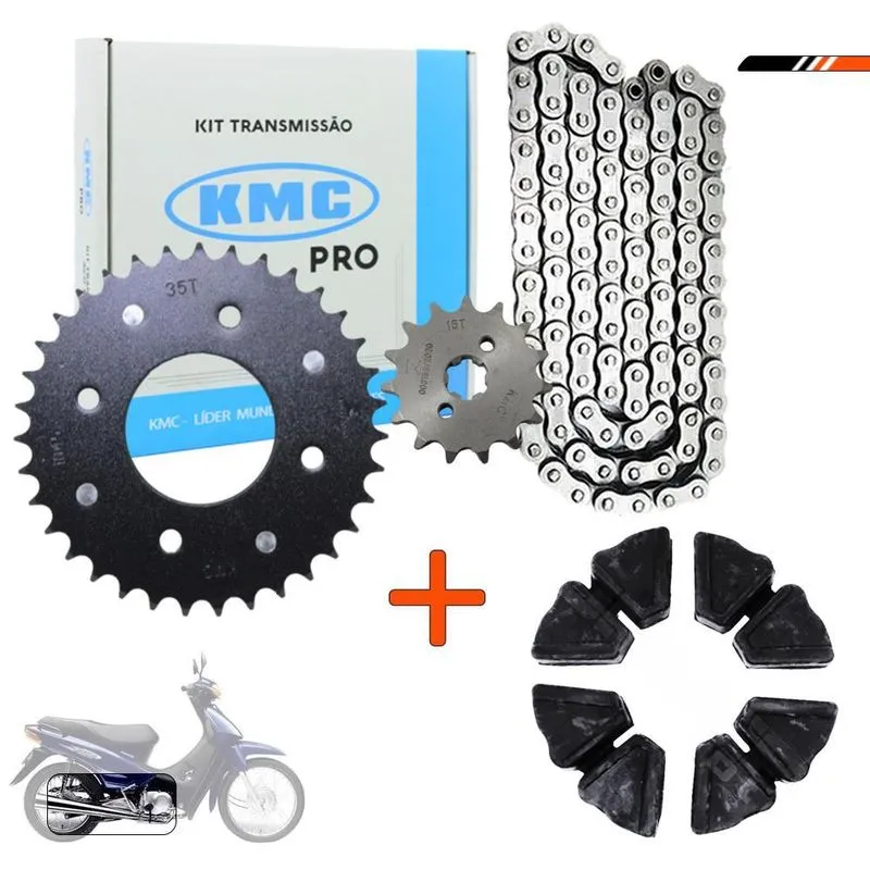 Kit Relação + Bucha Coxim Coroa Biz 100 1998 A 2005