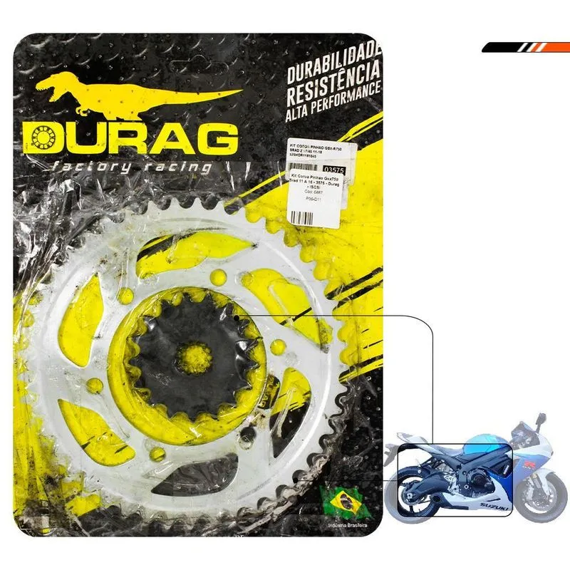 Kit Coroa E Pinhão Srad 750 2011 Até 2016 Aço 1045 Durag