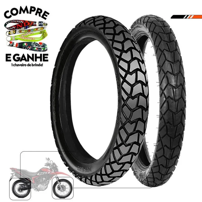 Par Pneu 90-90-19 + 110-90-17 Viper Com Câmara Maggion