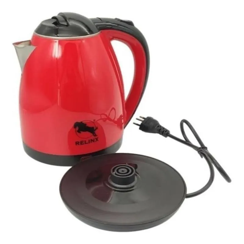Chaleira Elétrica Inox Colorida 1,8 Litros 110v Vermelho