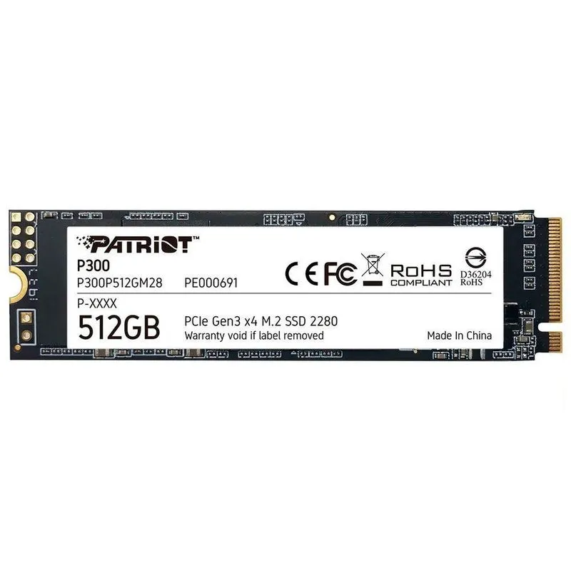 SSD P300 NVME Alto Desempenho Uso Profissional Patriot P300P512GM28 512GB