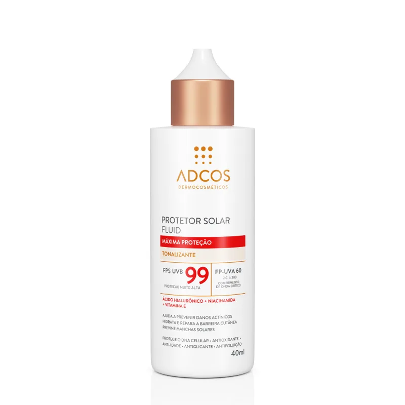 Protetor Solar Fluid FPS 99 - Máxima Proteção Tonalizante - 40ml - ADCOS