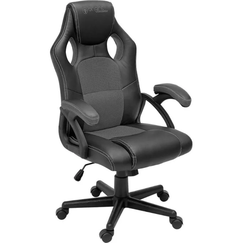 Cadeira Gamer BRIGHT CD105 com Design Ergonômico, Pistão a GÁS e Suporte 120KG - Preta