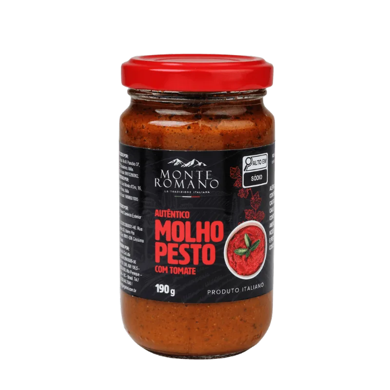 Molho Pesto Monte Romano Rosso 190g
