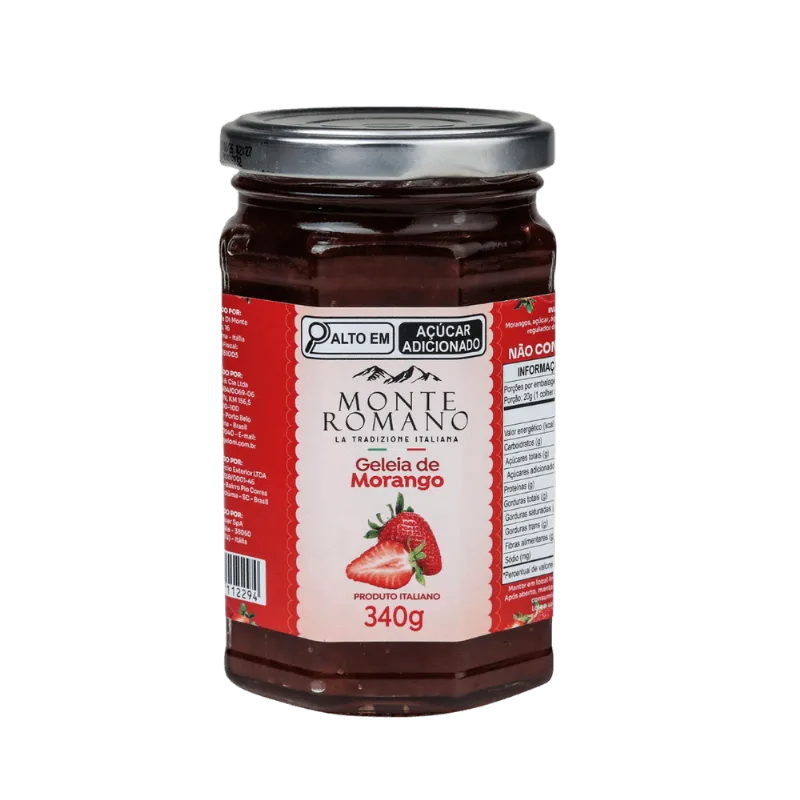 Geleia Italiana Monte Romano Morango 340g