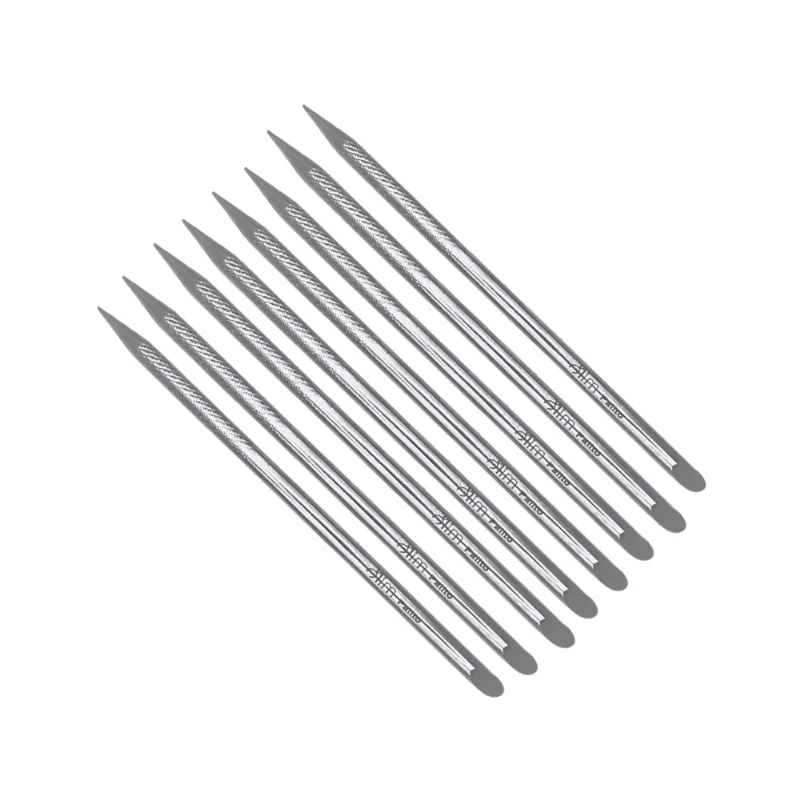 8 Palito Manicure Chanfrado Ponta Dupla Slim