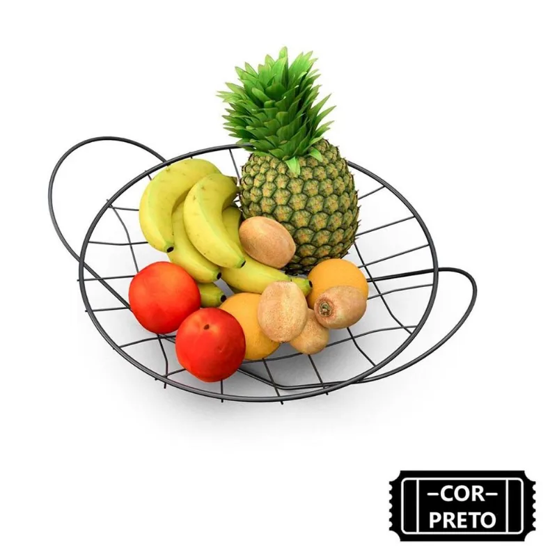 Fruteira De Mesa Redonda Em Aço - Stolf