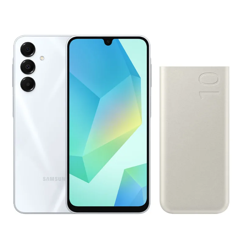 A16 5G 128GB - Cinza + Bateria Carregador Portátil 2x USB-C, 10000mAh, Super Rápida 25W - Bege Combo