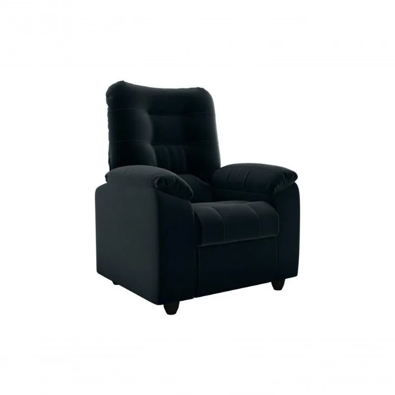 Poltrona Reclinável Onix 1 Lugar Veludo Preto Matrix