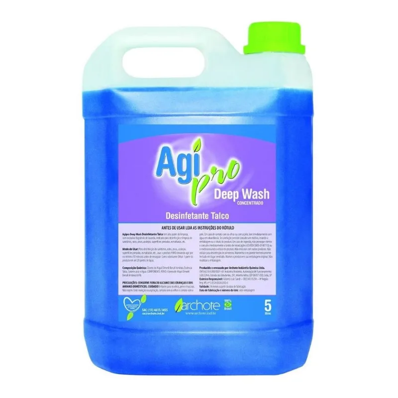Desinfetante Agipró Deep Wash Talco 5 L Archote