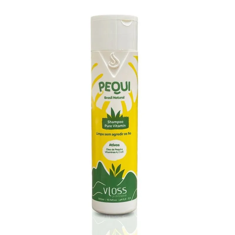 Shampoo De Pequi Vloss Pure Vitamin Limpeza Home Care 300Ml