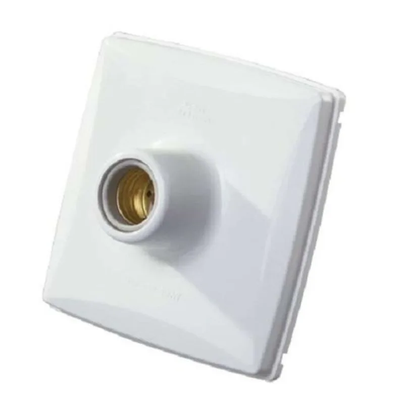 Plafon PVC Branco Soquete Porcelana 100W/250V - MECTRONIC