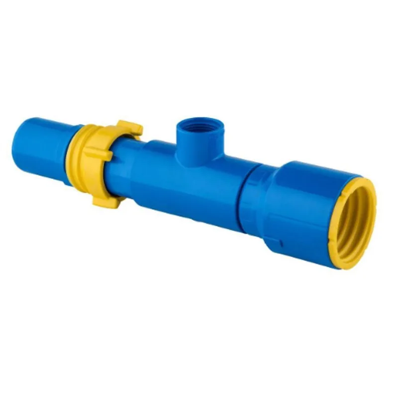 Saída Para Aspersor Engate Roscável 3 X 1 Pvc Azul Viqua