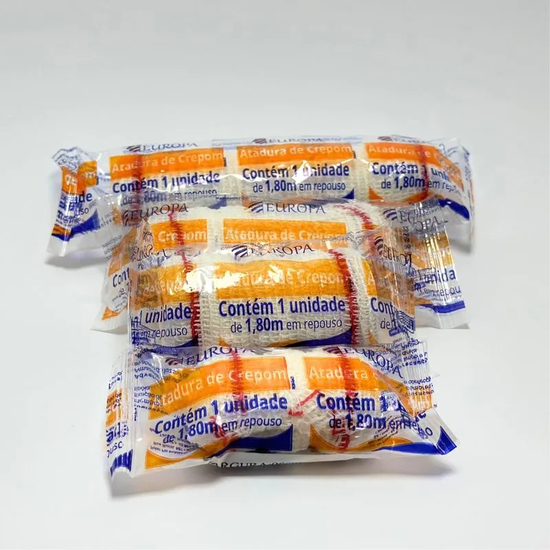 Ataduras Crepom Crepe Branco Europa com 12 Unidades