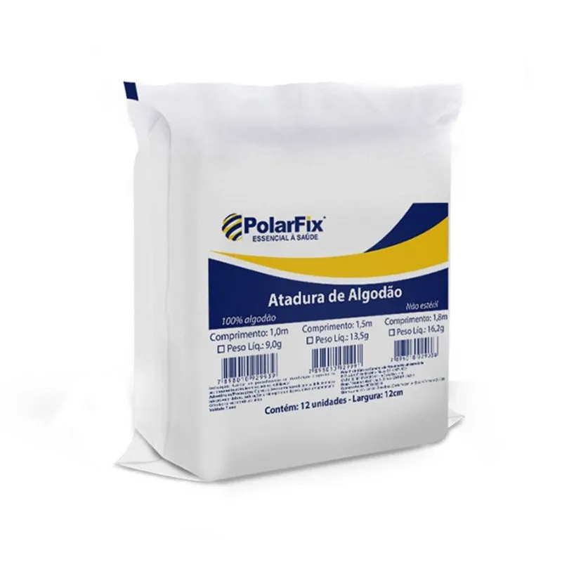 Atadura De Algodao Ortop. 15cm X 1,8m (12 Unid) - Polar Fix