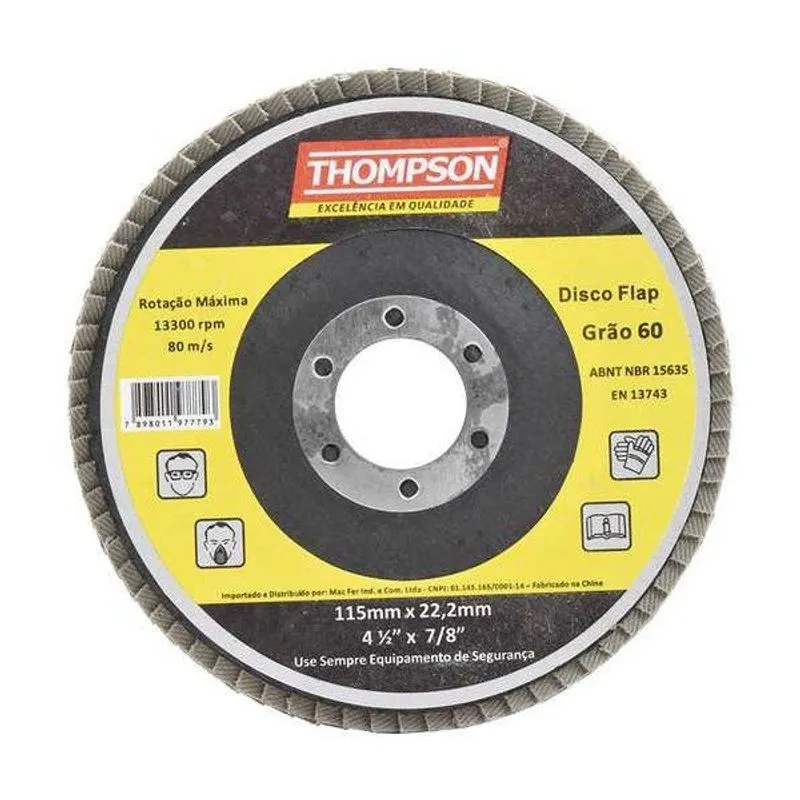 Disco Flap 4.1/2' Grão 60 Thompson