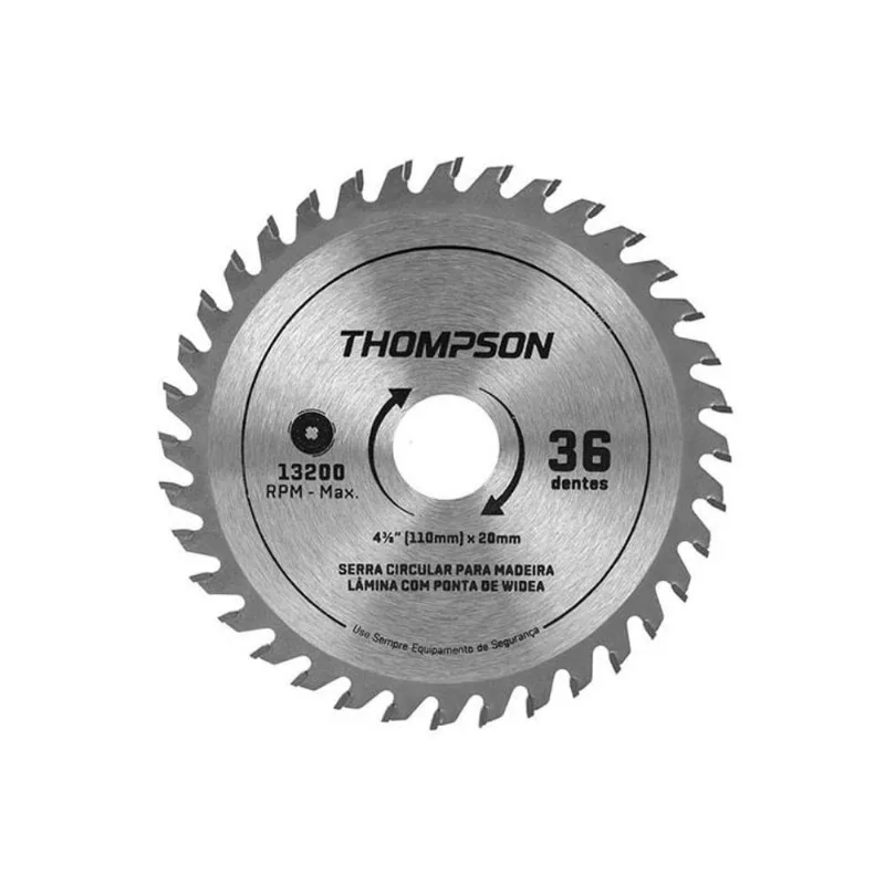 Disco para Madeira Thompson 110mm 36 Dentes