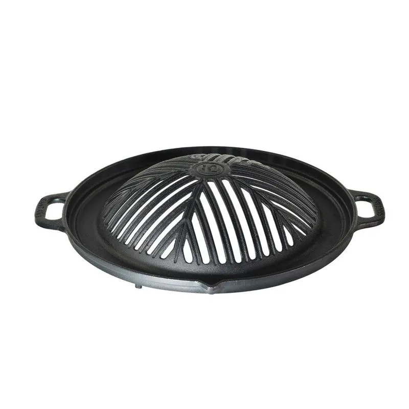 Chapa Grelha Côncava Gengis Khan Ferro Fundido Santana 28cm