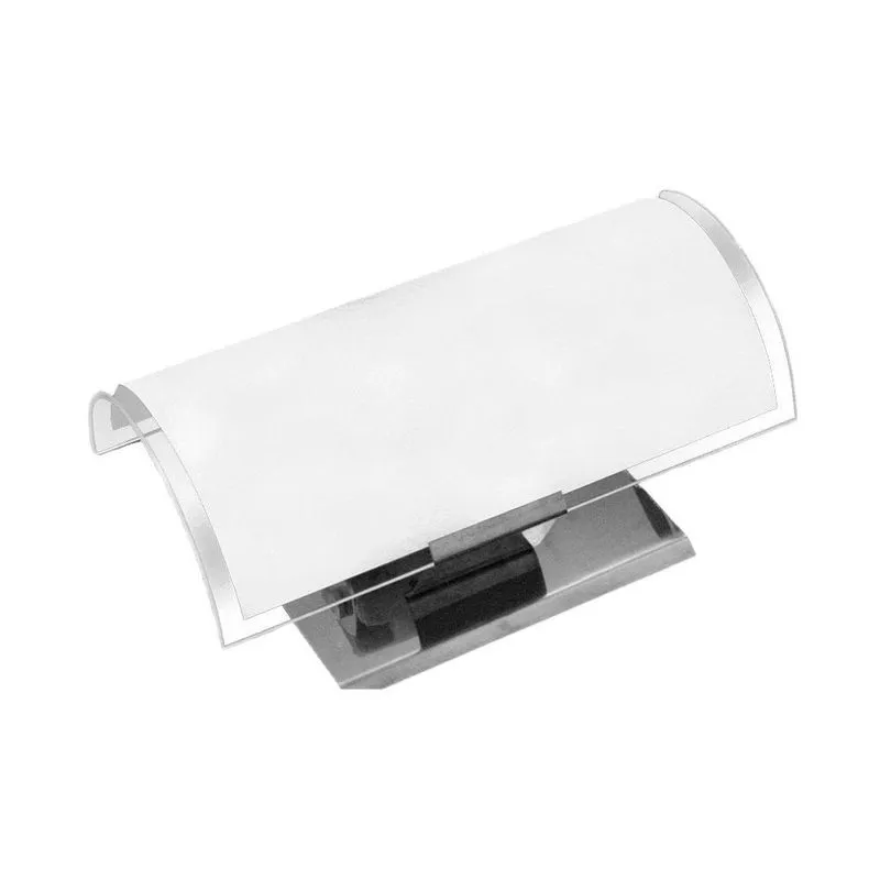 Arandela Suegil Calha - Base Inox E Vidro Com Borda Decorada