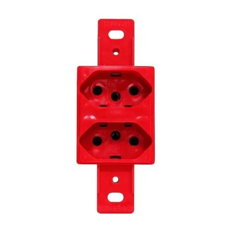 Condulete Dunas 2p+t 20a Instalação Simples E Rápida Vermelho Romazi