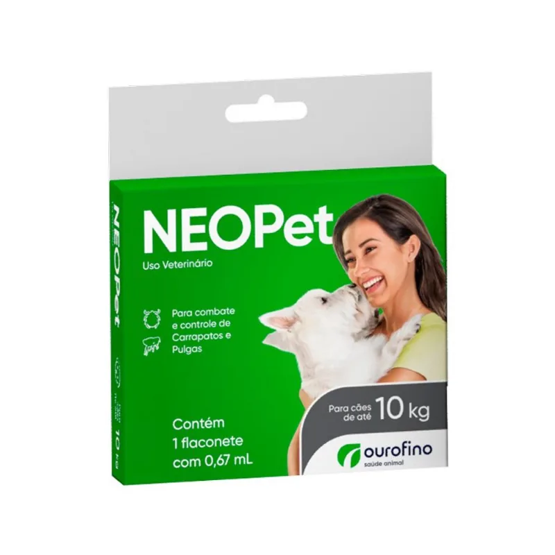 Antipulgas e Carrapatos Neopet Ourofino para Cães até 10kg - 1 unidade