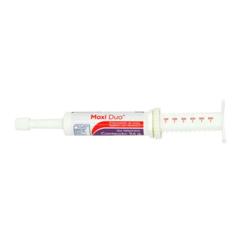 Seringa Moxi Duo Equinos 9,60g - Moxidectina E Praziquantel