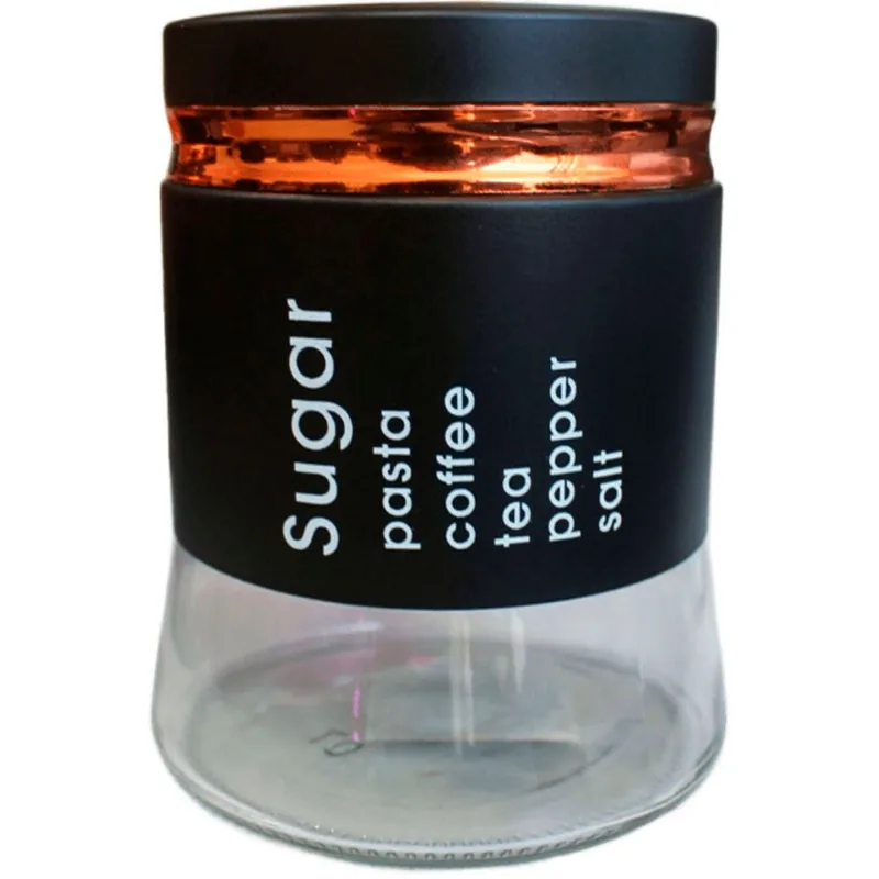 Pote Frasco Sugar De Vidro Porta Mantimentos Tampa Hermético
