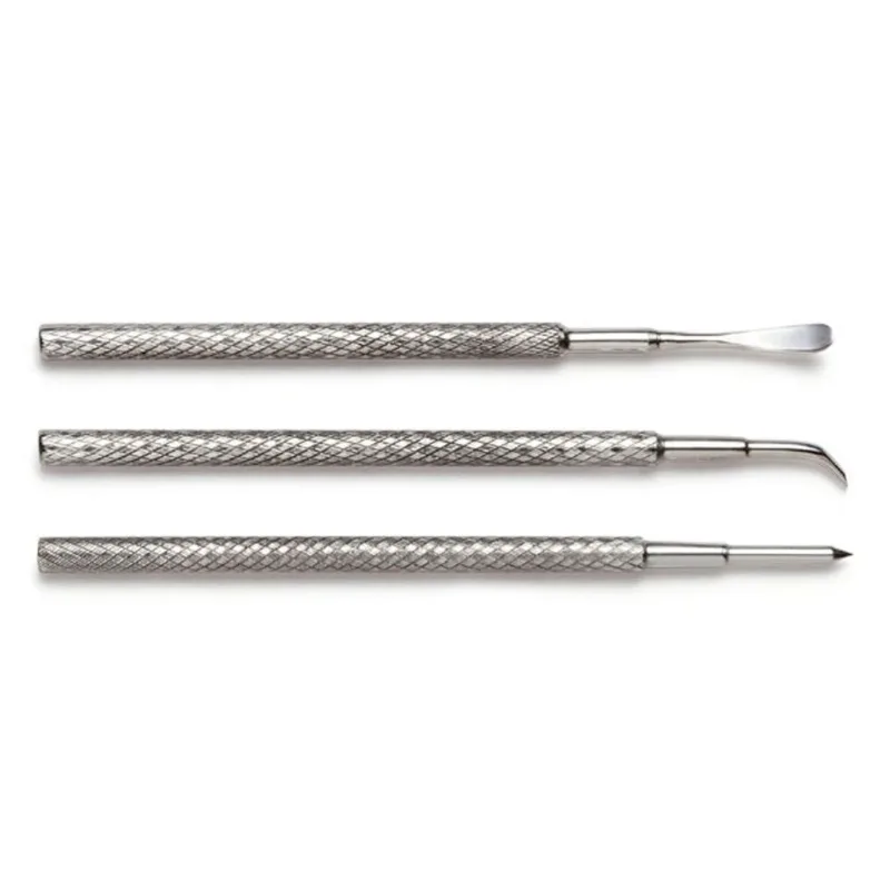 Kit Espátulas para Unhas Prateado