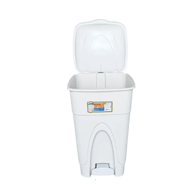 Lixeira 65 Litros com Pedal e Tampa Toda Branca