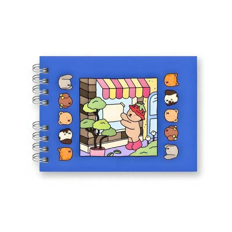 Livro de Colorir Capa Dura com 48 Desenhos Exclusivos Azul Utimix
