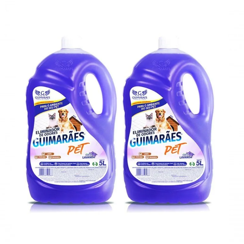 Kit Eliminador De Odores Pet 5l Lavanda - 2un