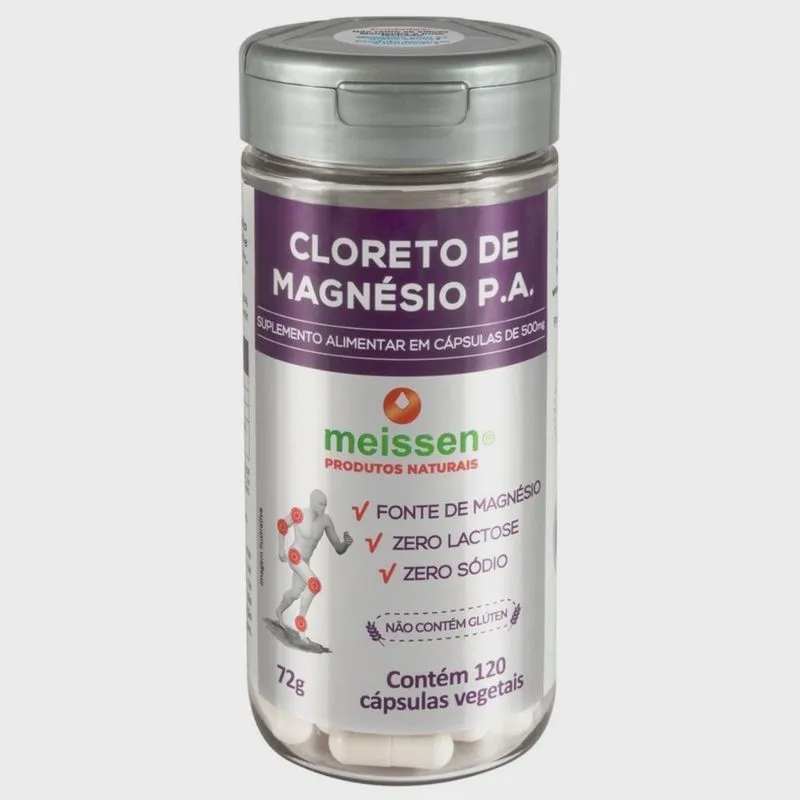 Cloreto De Magnésio Pa 120 Cápsulas 500mg - Meissen