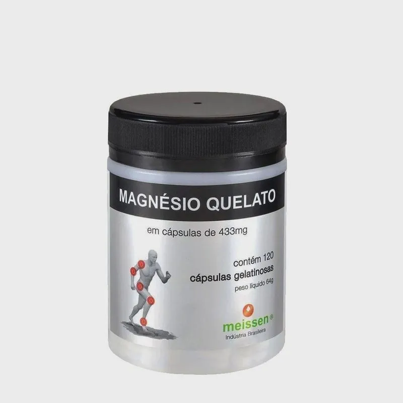 Magnésio Quelato 433mg 120 Cápsulas Meissen