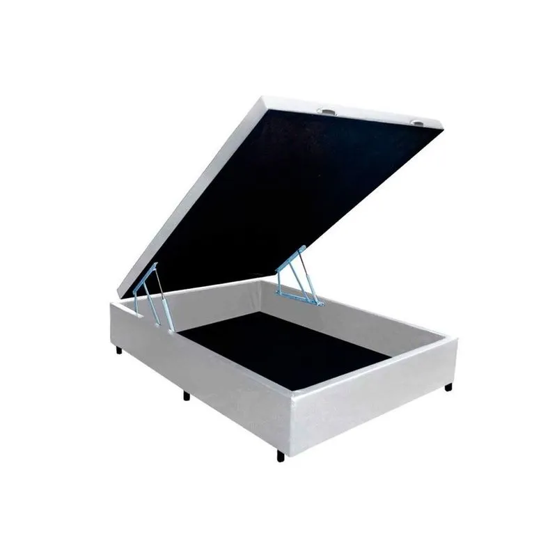 Cama Box Baú Universal Casal Courano White (138x188x35) - Costa Rica