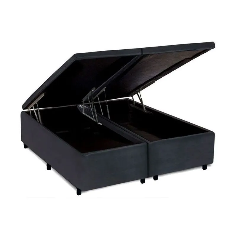 Cama Box Baú Universal Queen Suede Gray (158x198x35) - Costa Rica