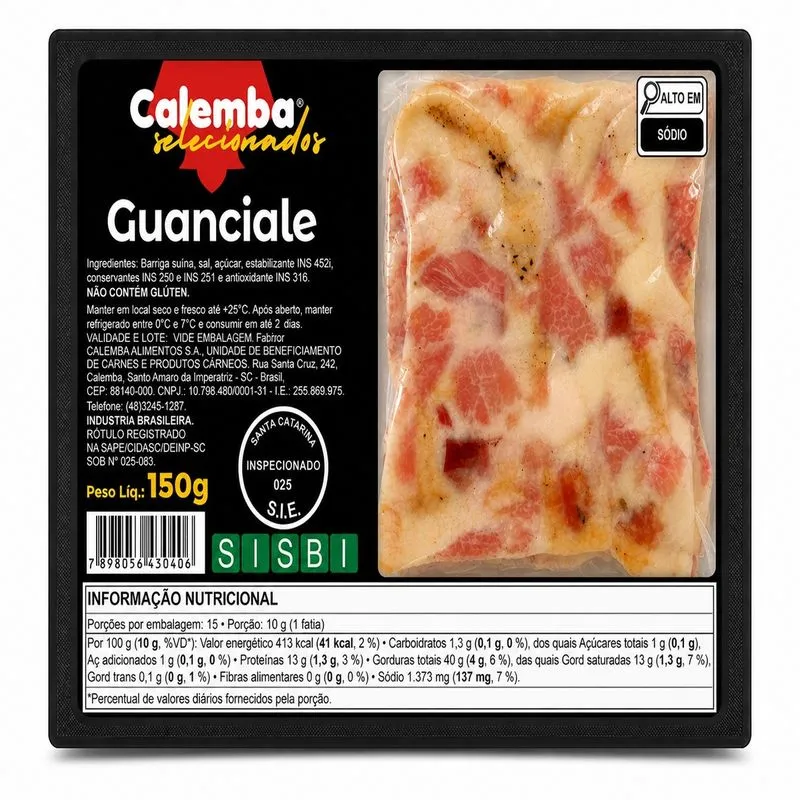 Guanciale Suína CALEMBA 150g