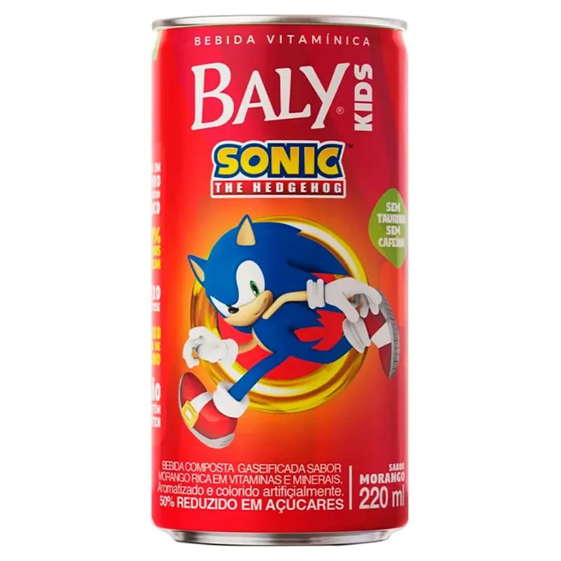 Bebida Gaseificada Baly Kids Morango Lata 220ml